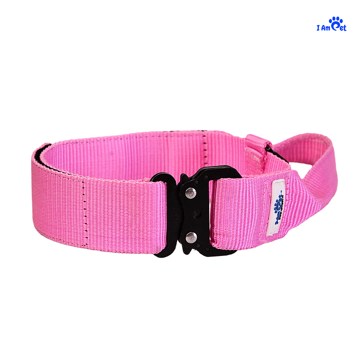 I AM PET Tactical Padded Collar - Pink, Width 2 Inch